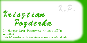 krisztian pozderka business card